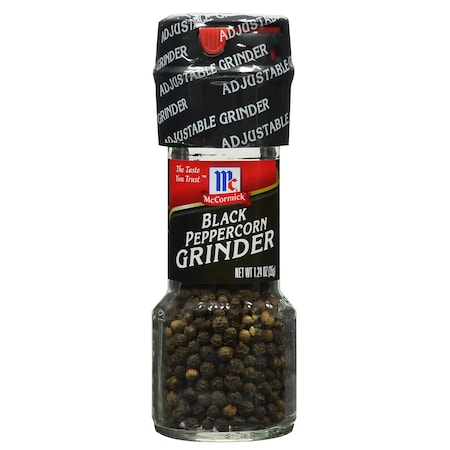 Mccormick McCormick Black Peppercorn Grinder 1.24 oz. Grinder, PK36 900033010